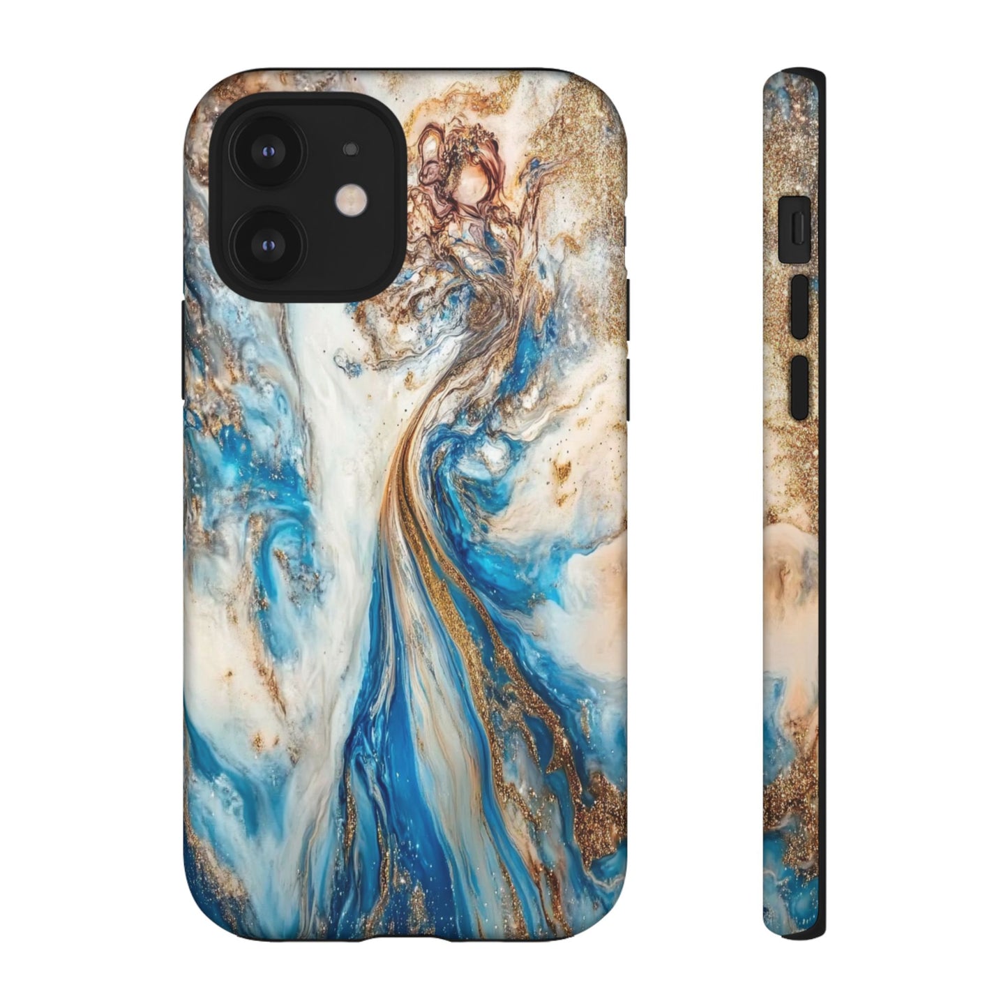 Blue, White and Gold Marble