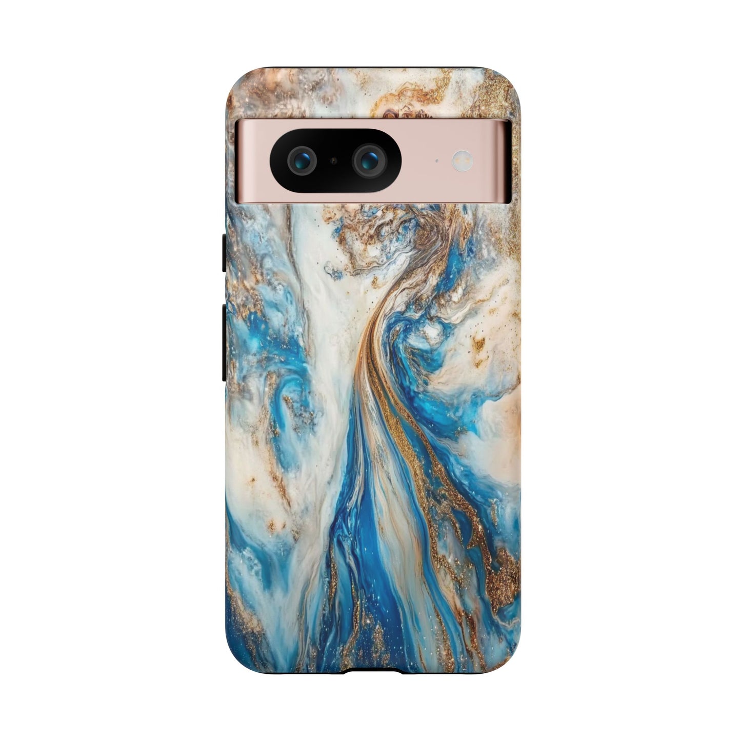 Blue, White and Gold Marble