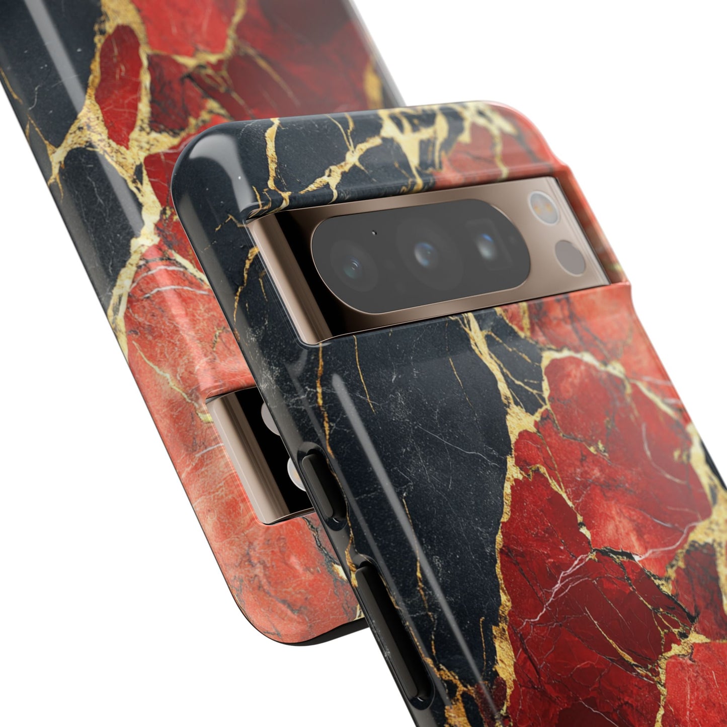 Red Black and Gold Marble