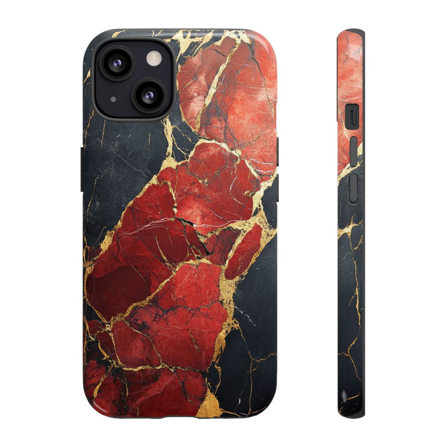 Red Black and Gold Marble