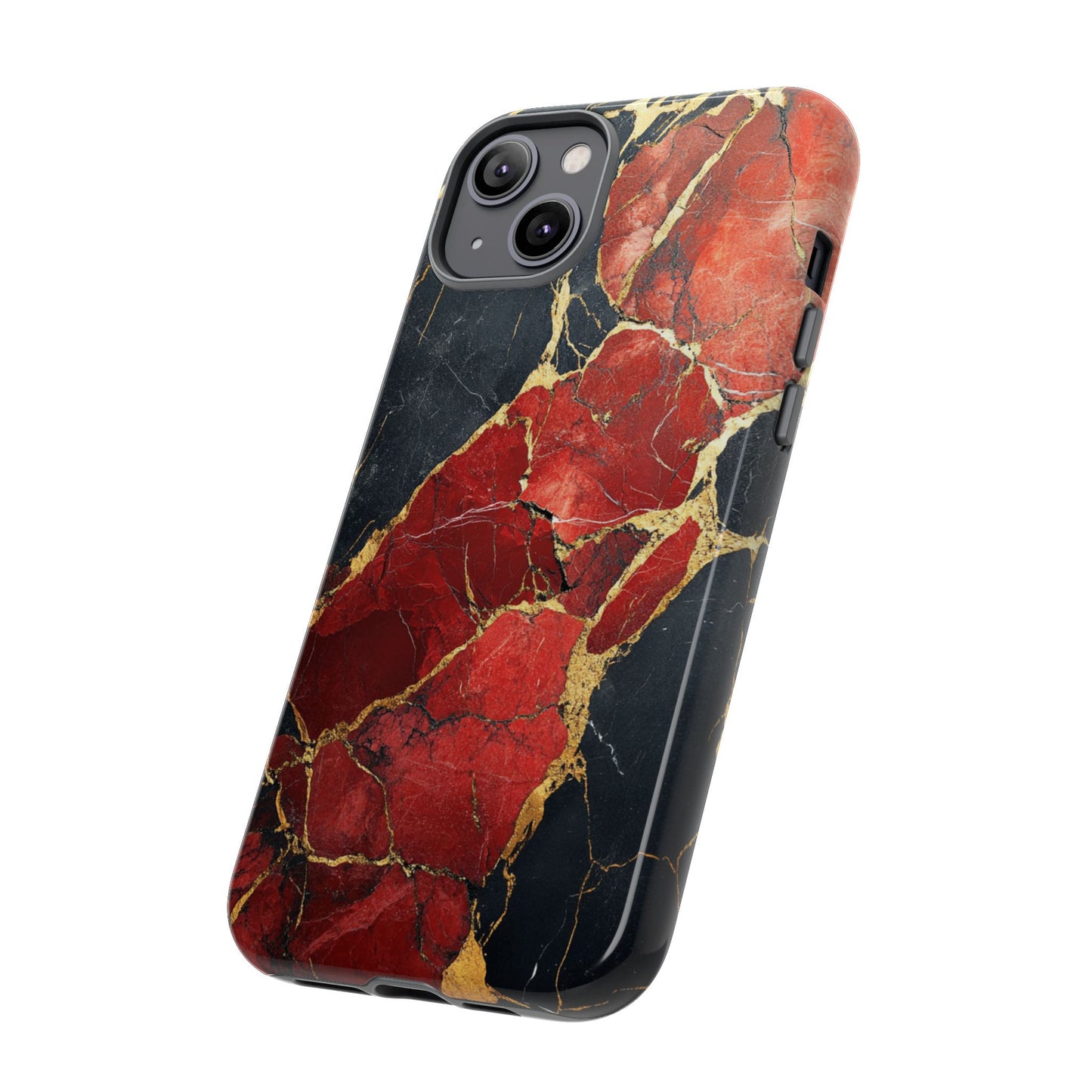 Red Black and Gold Marble